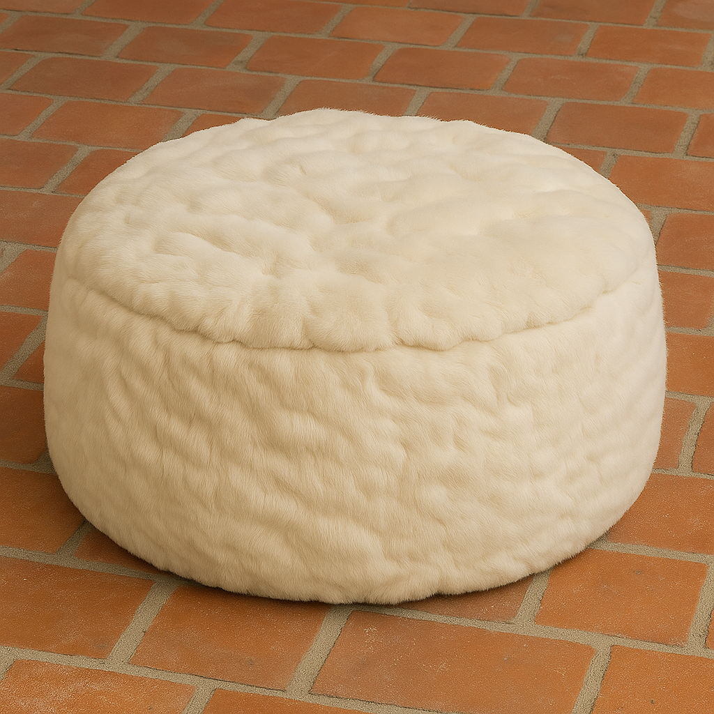 Mini puff de lã sintetica