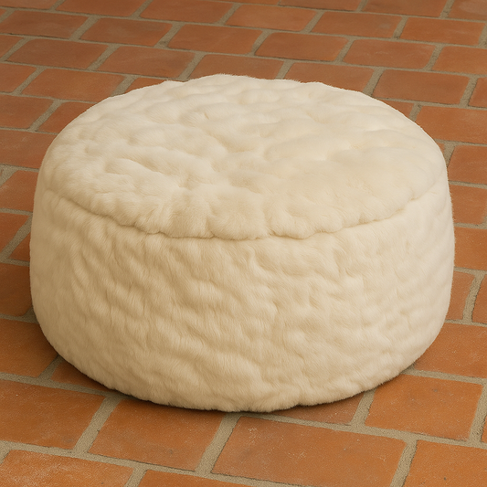 Mini puff de lã sintetica